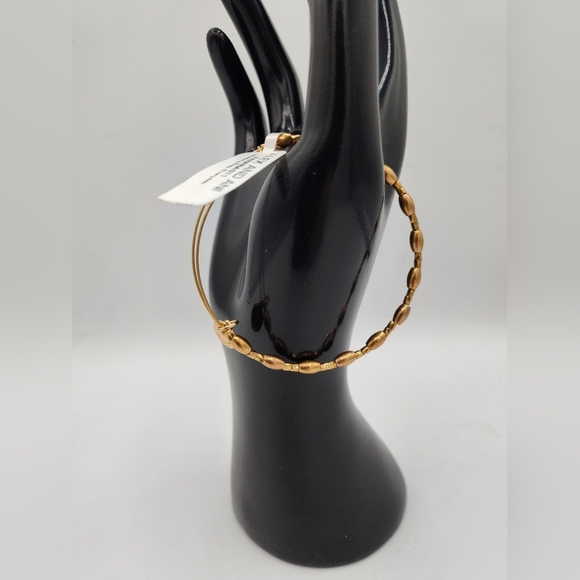 NWT Alex And Ani Bracelet. Beautiful Goldtone Elongated Bead Design - Picture 1 of 2